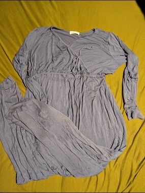 Maternity Gray Jumpsuit
